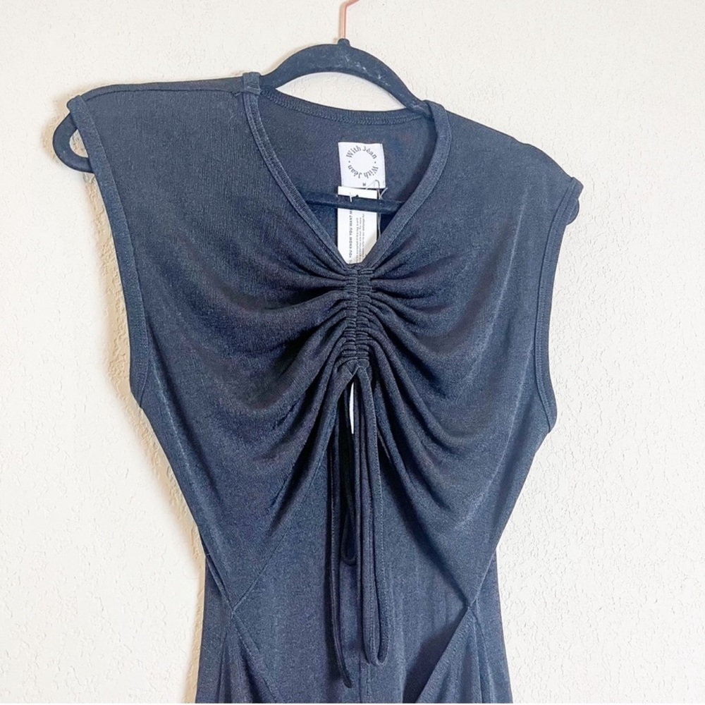 With Jean Roxy Mini Dress Cutout Black Size Medium NWT - Picture 8 of 14